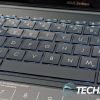 The backlit keyboard on the ASUS Zenbook 14 OLED laptop