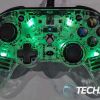 One of the RGB LED colour options on the face of the NACON Pro Compact Colorlight Controller for Xbox