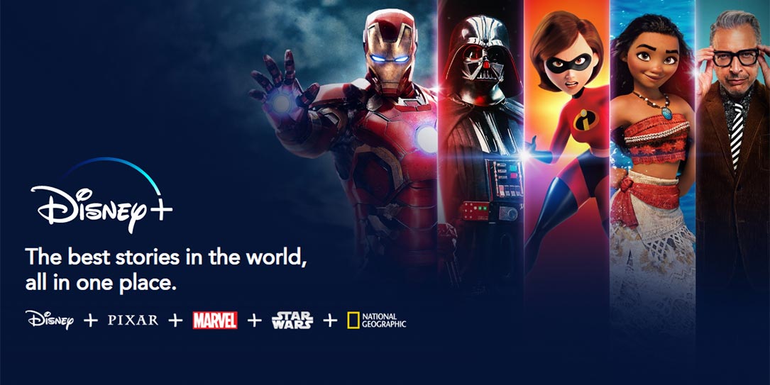 Disney+ website home screen