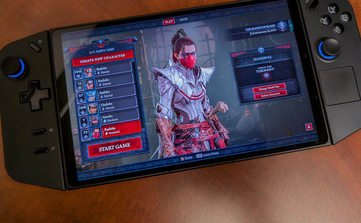 The Lenovo Legion Go handheld PC game console