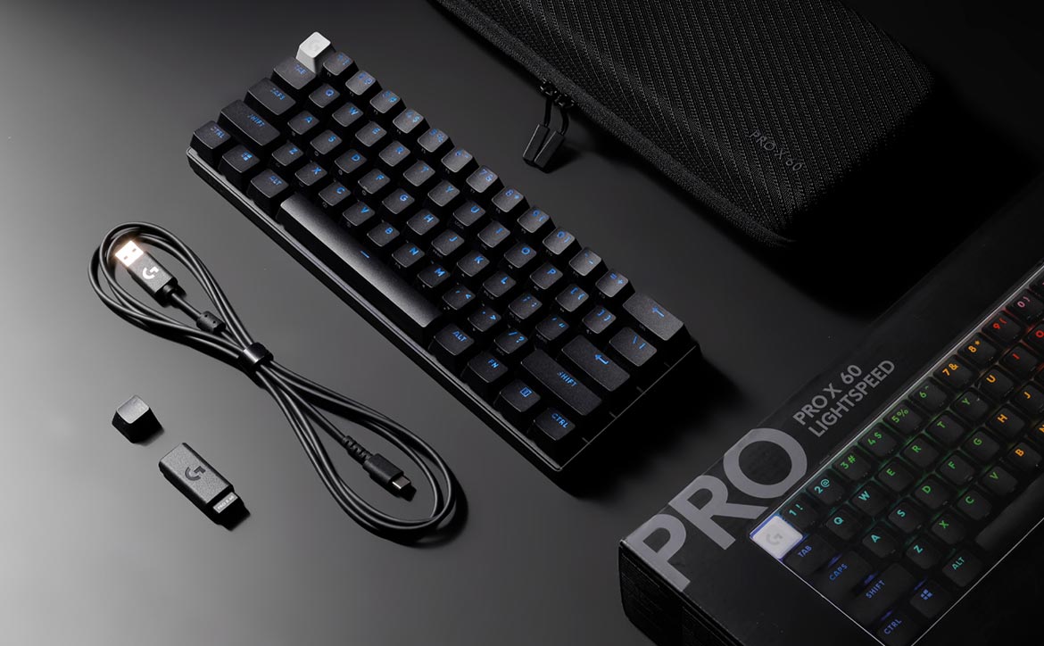 The Logitech G PRO X 60 compact gaming keyboard