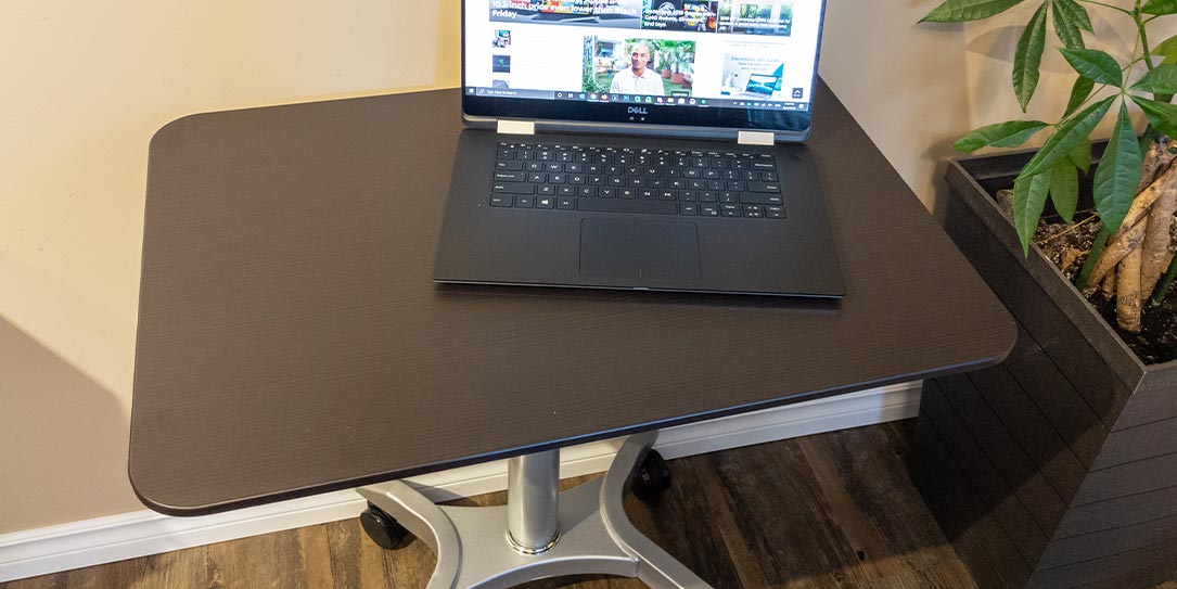 The Seville Classics Airlift XL sit-stand desk cart